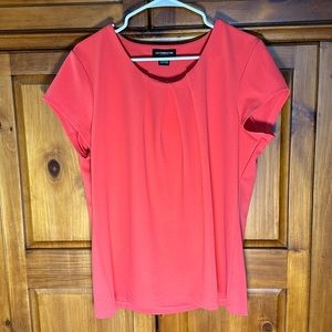 Liz Claiborne Coral Short Sleeve Business Fancy Blouse